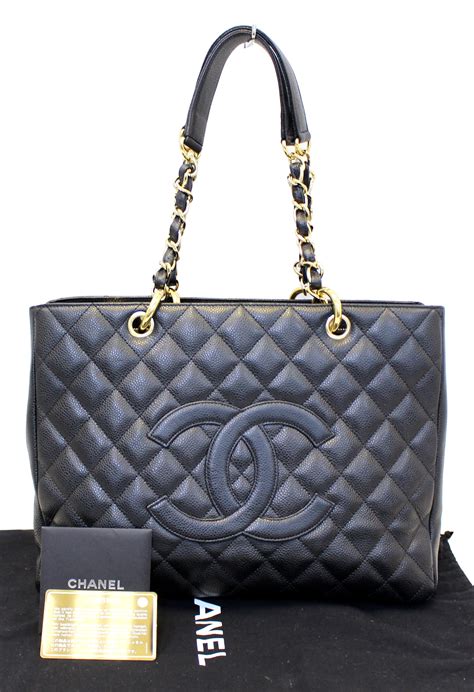 leather chanel tote bag|chanel leather tote handbags.